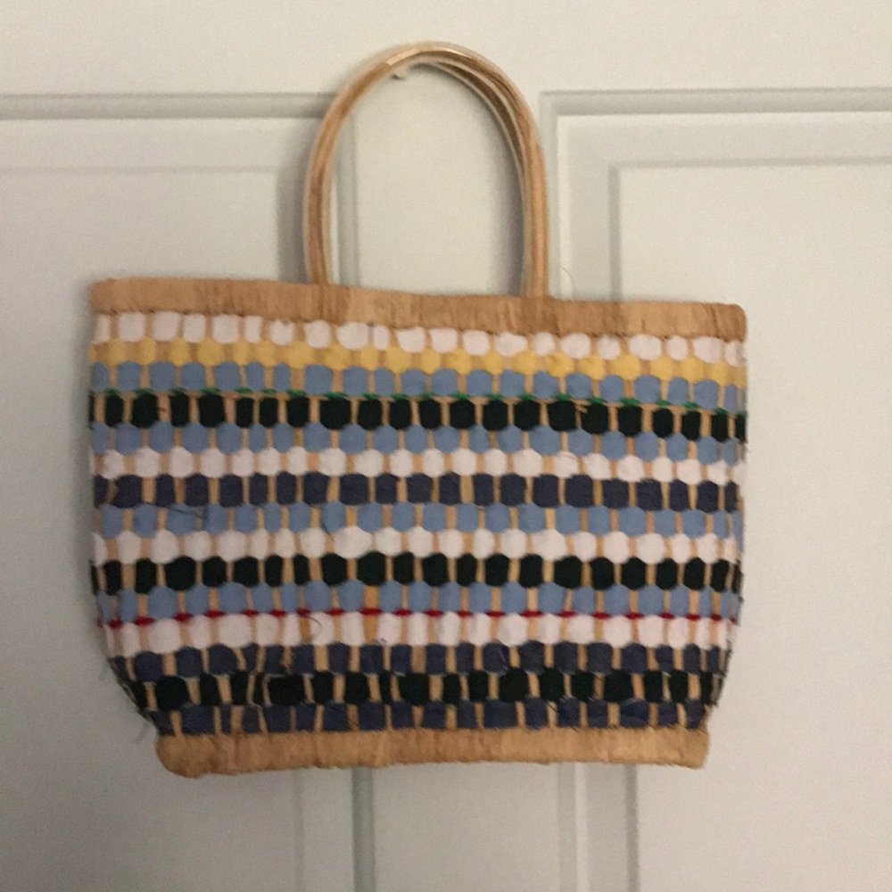 Great multicolored woven tote! BNWT!